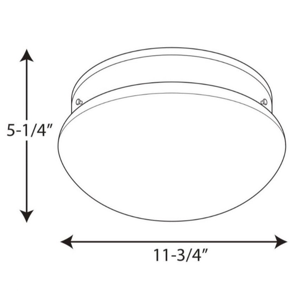 Progress Lighting White Round light Fixture Brand New In Box - Picture 2 of 5